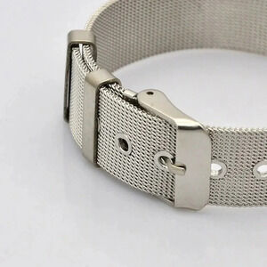 Mid-Century Style Stainless Steel Mesh Bracelet